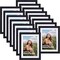 5x7 Picture Frames with Mat Set of 15, Black Wood Photo Frames Bulk Pack, Display 5x7 Photos with Mat or 6x8 Without Mat, MDF Wood Multi Matted Frames for Wall & Tabletop Gallery Display
